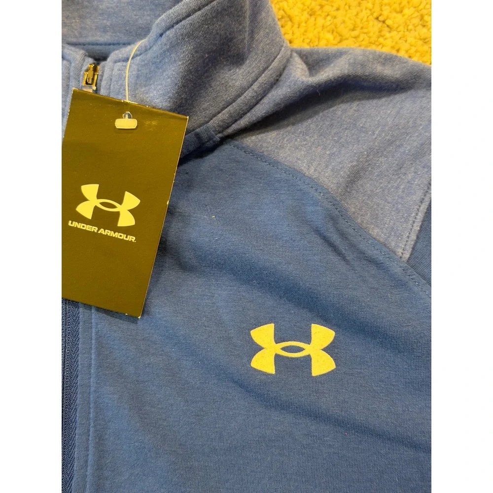 Under Armour Pullover‎ Mens Small Blue 1/4 Zip Loose Fit Long Sleeve Athletic
